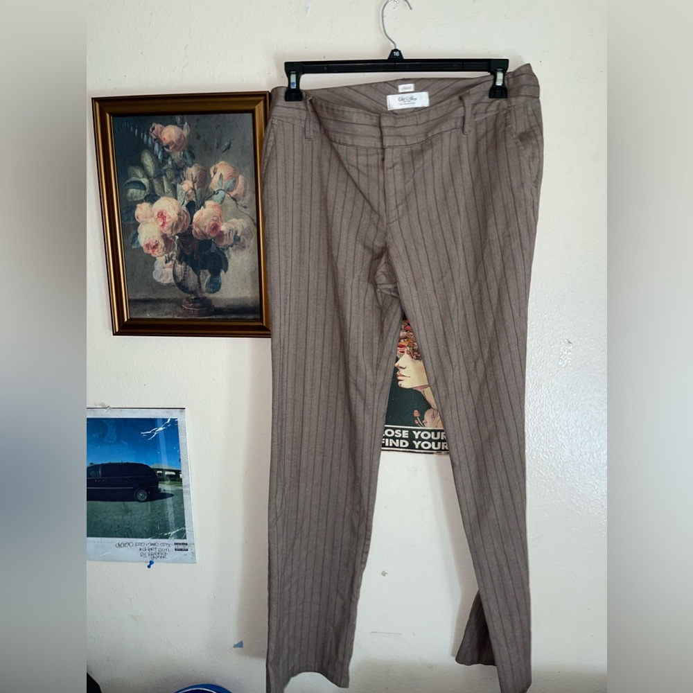 Striped business casual pants